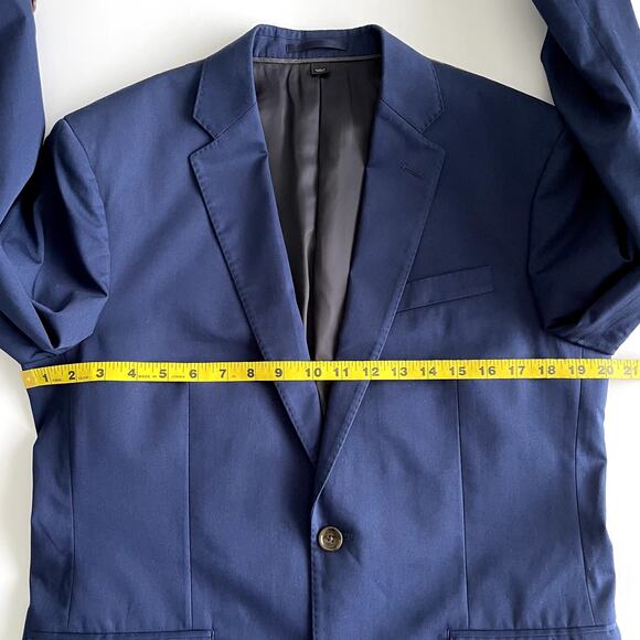 NWT J.Crew Crosby Classic Fit Suit Italian Cotton 38S Larusmiani Blue - Picture 15 of 16